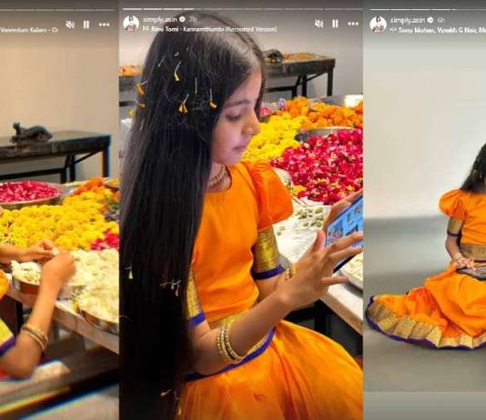 Asin Share Rare Pics of Daughter Arin’s Onam Celebrations; Visuals Break the Internet asin daughter arin onam photos