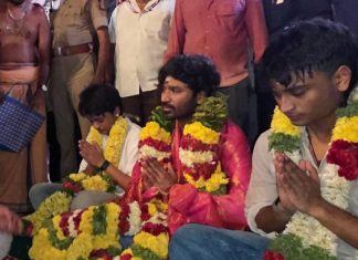 Actor Dhanush Visits Thiruvannamalai Annamalaiyar Temple with His Sons; Participates in Go-Puja dhanush