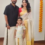 miya george family onam celebration photo
