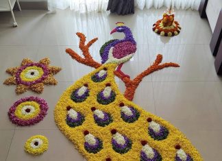 15+ Simple Onam Pookalam Designs: Easy Onam Pookalam Design Ideas for Home & Office onam pookalam design photos latest