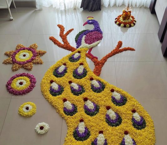 15+ Simple Onam Pookalam Designs: Easy Onam Pookalam Design Ideas for Home & Office onam pookalam design photos latest
