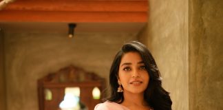 Rajisha Vijayan rajisha vijayan in Pastel Pink straight cut churidar Hand Painted botanical design and Straight cut pink matching pants pics