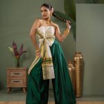 saniya iyappan in onam look with palazzo pants