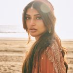 sreeleela in Dusty Rose and Peach Soft Tone Embroidered Lehenga photos