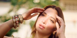 Tamanna Bhatia tamanna in yellow saree with red border vvaan launch look photo