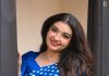 Malavika malavika nair in blue saree photos
