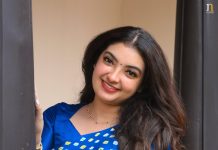 malavika nair in blue saree photos