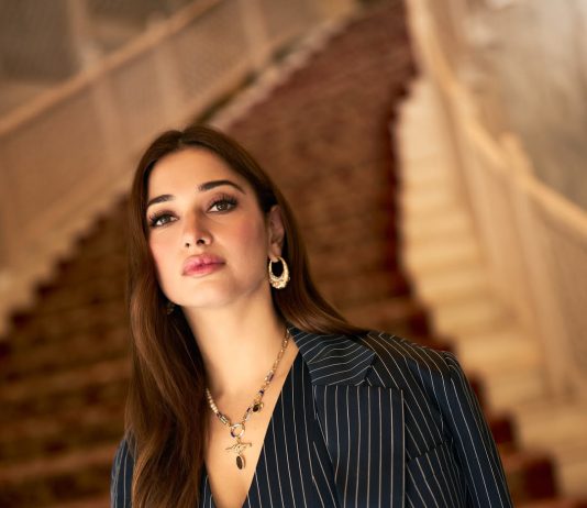 Tamanna Bhatia tamanna bhatia in contemporary three piece pinstripe power suit featuring a classic menswear inspired design photos