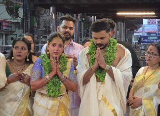 Popular TV Actress Amrutha Nair Ties the Knot with Businessman Akhil in Guruvayur Amrutha Nair Marriage