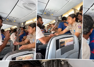 Dramatic Scenes at Delhi Airport: CJP Founder Abhijeet Dipke Detained Inside Aircraft Ahead of Jantar Mantar Protest image