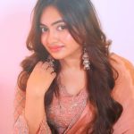 shaalin zoya in soft peach dress looking good in after weight loss photos
